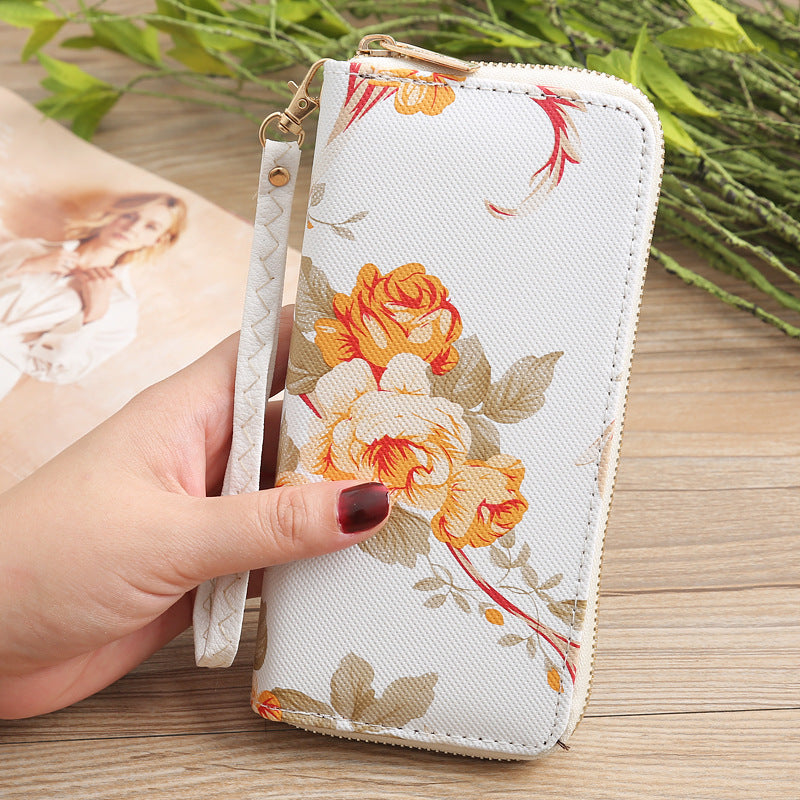 Ladies Printed Long Wallet Clutch