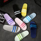 Striped Bath Plastic Stall Household Shoes Men's Bathroom Sandals And Slippers