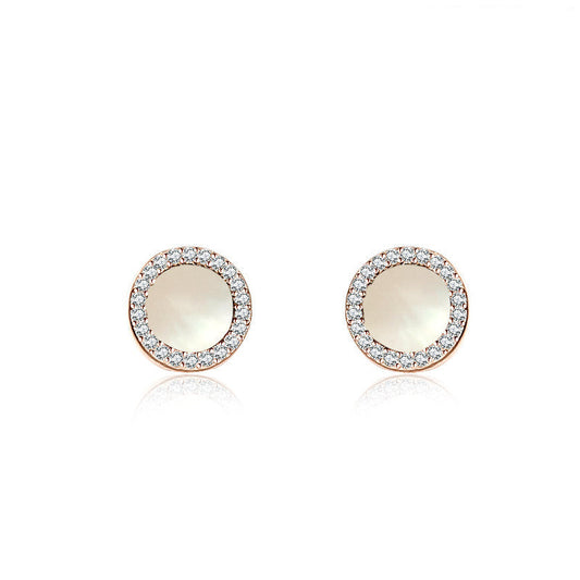 Rhinestone Faux Opal Stud Earrings Accessories Gift Women Girl Fashionable