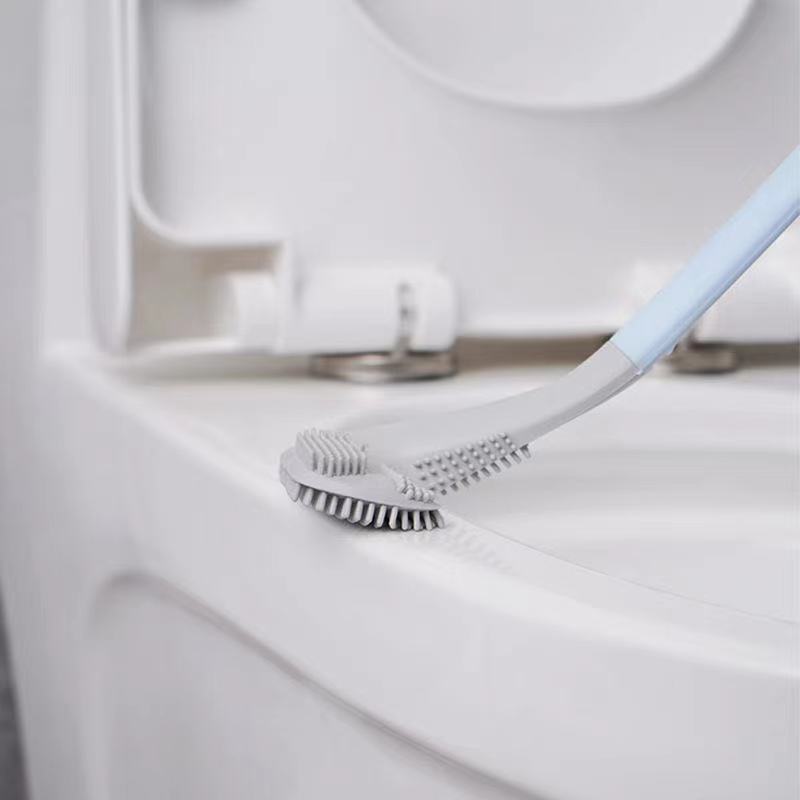 Household Silicone Non-dead Corner Toilet Cleaning Brush