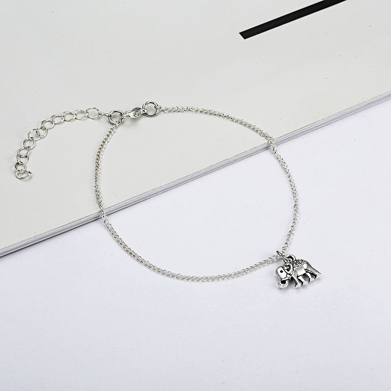 Sun Elephant Pendant Women's Anklet