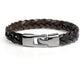 Leather alloy vintage hand-woven bracelet