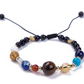 Universe Galaxy Eight Planets Solar System Guardian Star Natural Stone Beads Bracelet