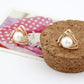 Pearl in Triangle Stud Earrings Women Charm Stud Jewelry Birthday Holiday Gifts