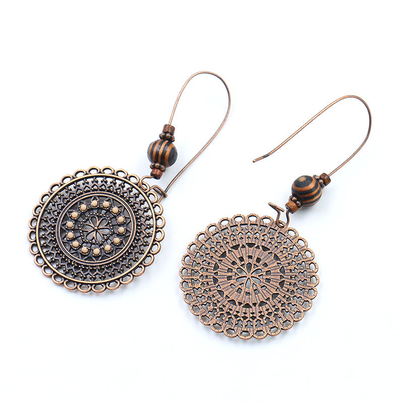 Mandala Flower Vintage Style Gift Earrings Dangle Women Fashion Jewelry Jewellery