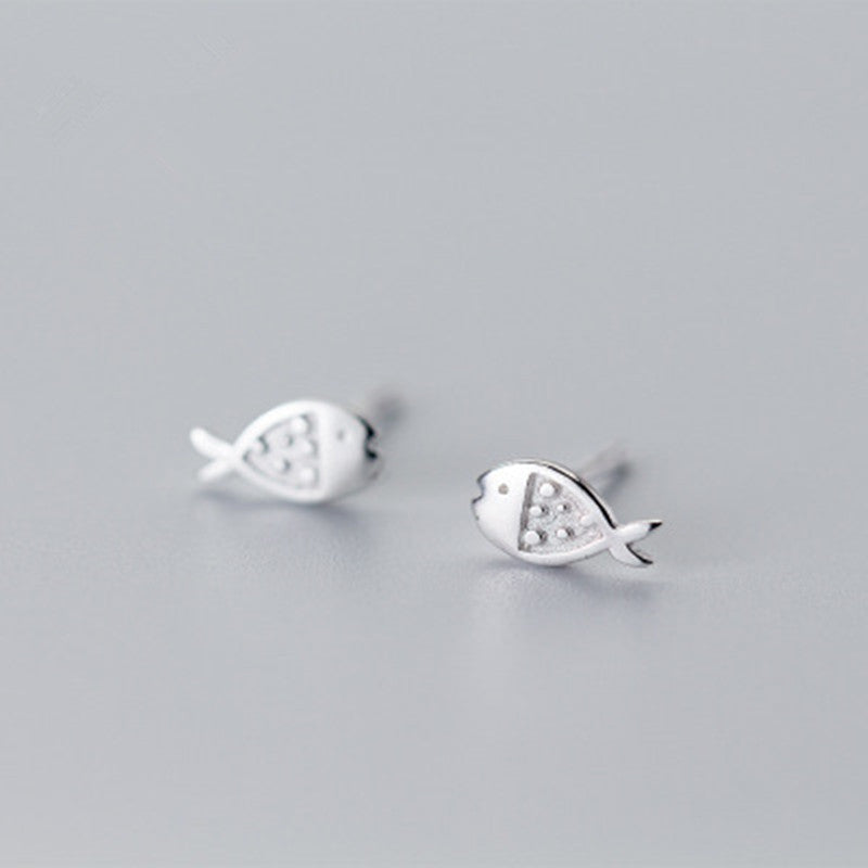 Fish Stud Earrings Women Jewelry Mom Gift Everyday Wear Earrings