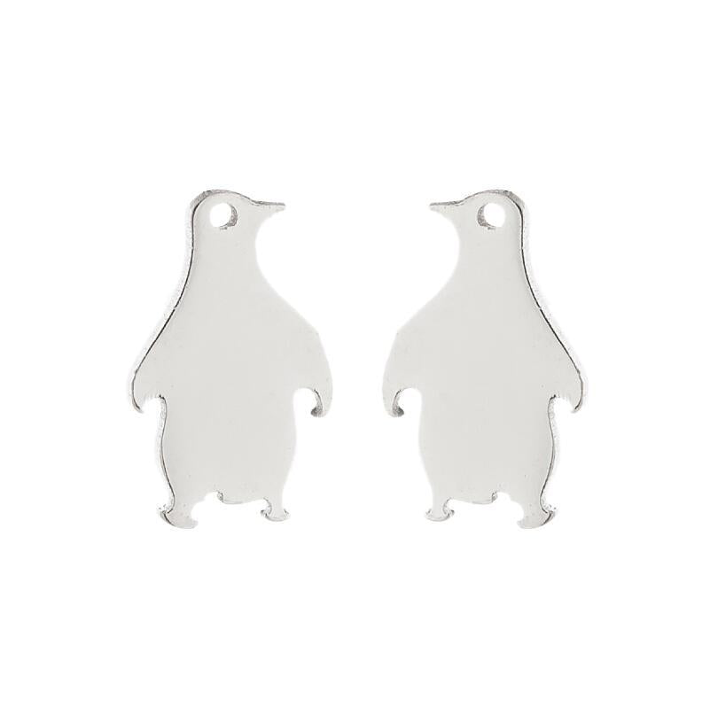 Penguin Stud Earrings Women Kids Jewelry Stainless Steel Animal Earing Studs Ear Fashion Gift Accessories