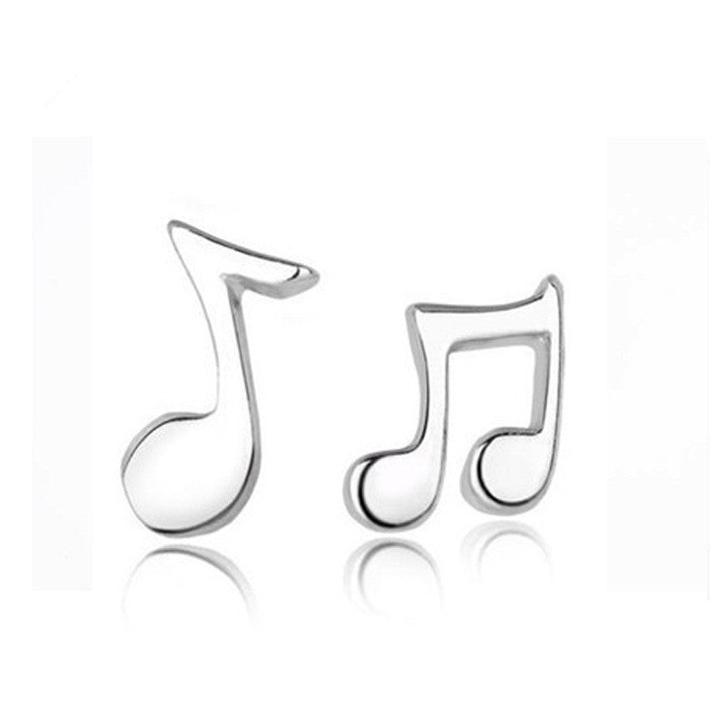 Mismatched Music Notes Stud Earrings for Girls Women Stud Jewelry Gift