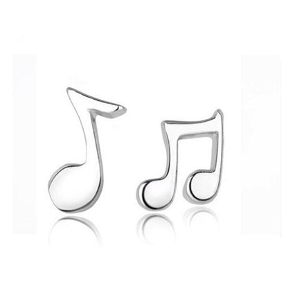 Mismatched Music Notes Stud Earrings for Girls Women Stud Jewelry Gift