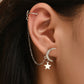 Moon Star Ear Stud Ear Cuff Earrings Cute Dangle Earrings Women Jewelry Gift for Her