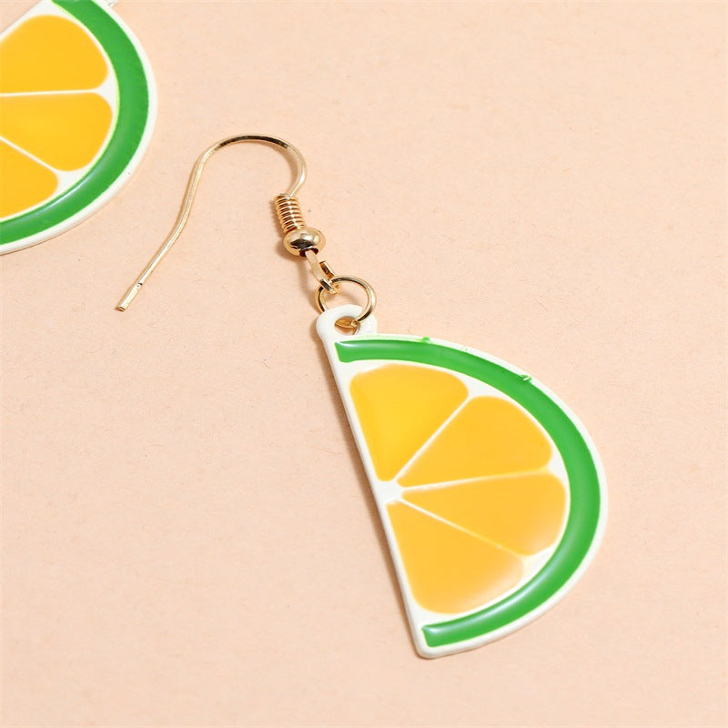 Lime Slices Dangle Earrings Cute Summer Earring Jewelry Gift for Her