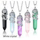 Fashion Natural Stone Crystal Rose Flower Hexagon