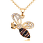 Summer Jewelry Necklace Lady Cartoon Cute Drop Oil Studded Bee Pendant