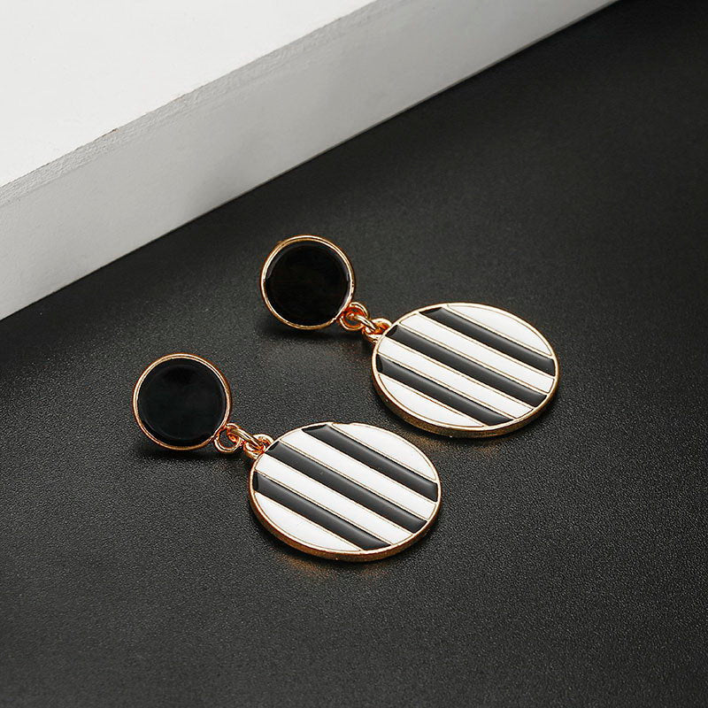 Stripes Geometric Dangle Earrings Special Gift for Women Girl Fashion Jewelry