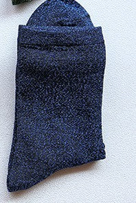 Lady Socks Shiny Edge Gold Silver Silk Lace