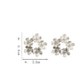 White Flowers Wreath Stud Earrings Women Jewelry Mom Gift Everyday Wear Earrings