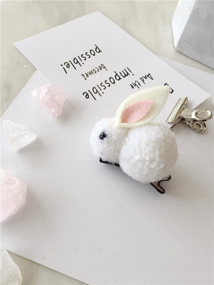 Hair ball rabbit hair ring