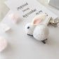 Hair ball rabbit hair ring