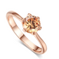 Rose gold and zircon ring