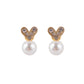 Heart Faux Pearl Jewelry Stud Earrings Modern Fashion Women Earrings Piercing