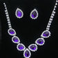 The new bride jewelry color diamond earrings necklace fashion necklace set can be customized
