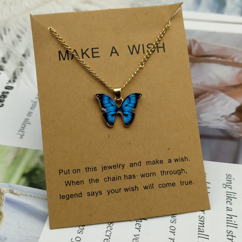 Simple Clavicle Chain Alloy Butterfly Jewelry