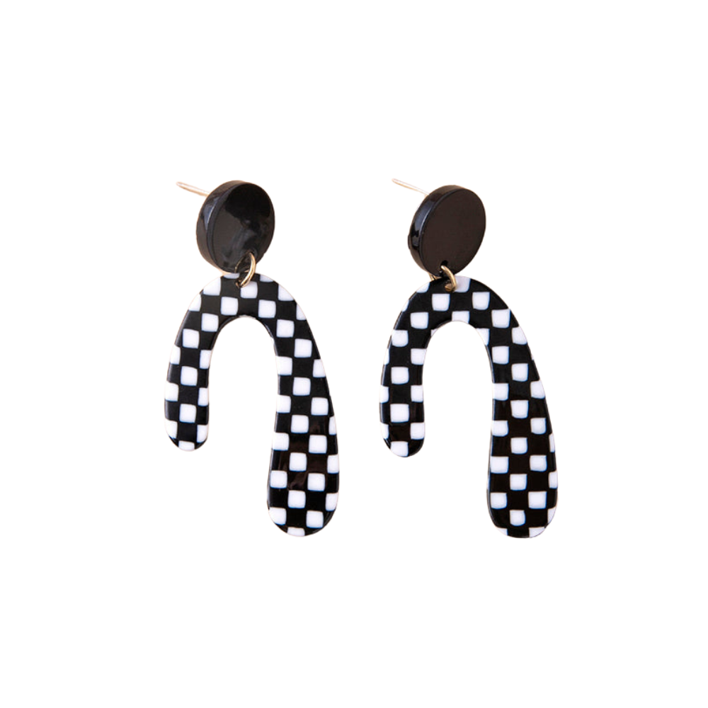 Plaid Jewelry Drop Earring Modern Fashion Women Earrings Piercing Studs