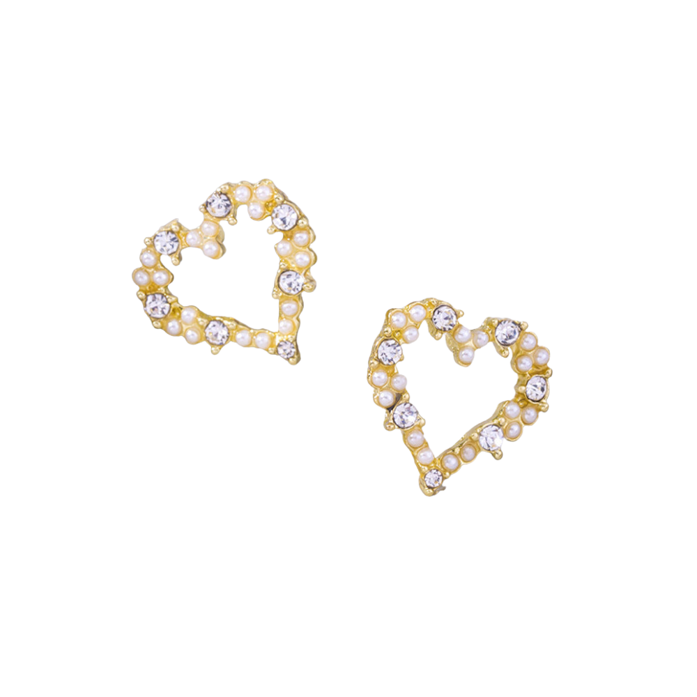 Designed Heart Stud Earrings Women Charm Stud Jewelry Birthday Holiday Gifts
