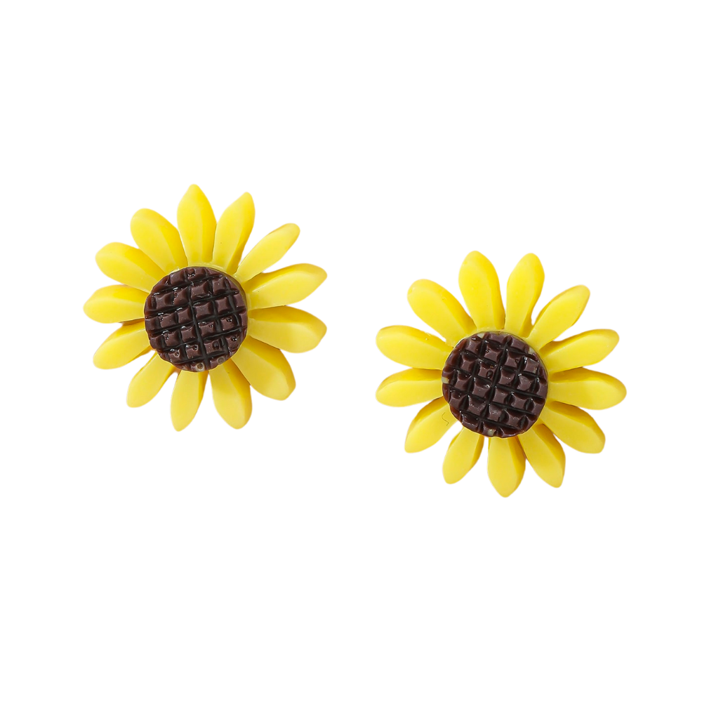 Sunflower Stud Earrings for Women Girls Ear Studs Jewelry Gift Fashion Earrings