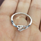 S925 sterling silver female simulation diamond ring 20 points zircon marriage ring love hollow hollow heart eight arrow white gold ring jewelry