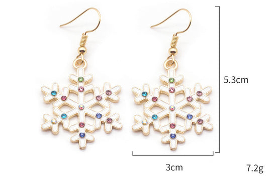 Christmas  Cartoon Dripping Oil Color Earrings