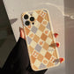Luxury Laser Soft Phone Case INS Fashion Geometric Rhombus Grid Cover