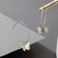 Butterfly Charm Hoop Earrings Jewelry Accessories Girls Fashion Accessory
