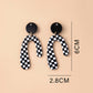 Plaid Jewelry Drop Earring Modern Fashion Women Earrings Piercing Studs