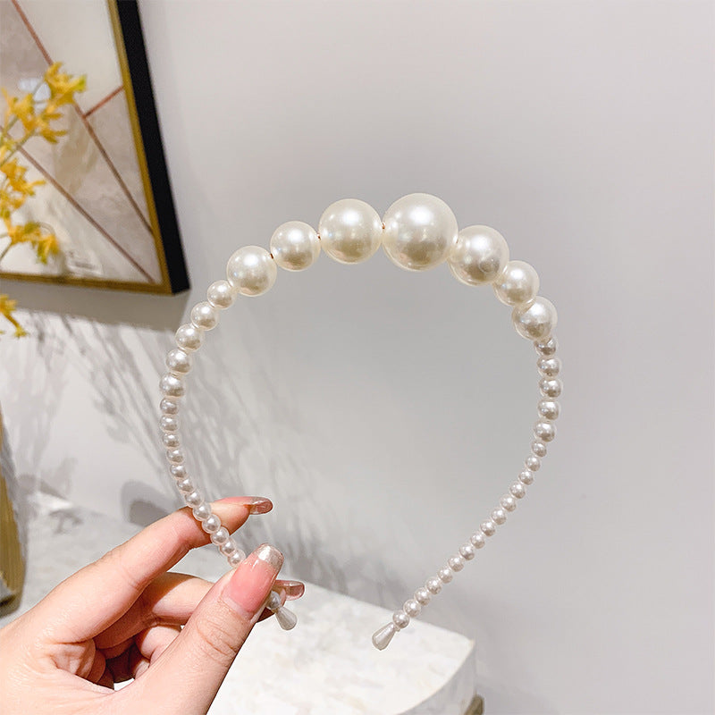 Sen Simple Pearl Thin Headband Hair Accessories Headband