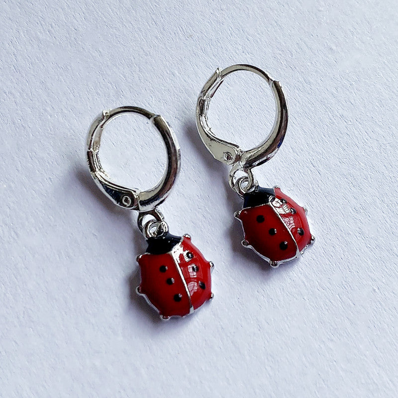 Ladybug Design Drop Dangle Earrings Women Jewelry Gift for Her Accessories