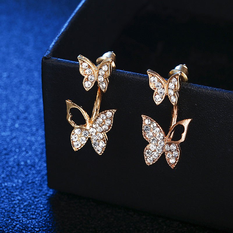 Butterfly Pattern Studs Jewelry Fashion Dangle Earrings for Girls Party Birthday