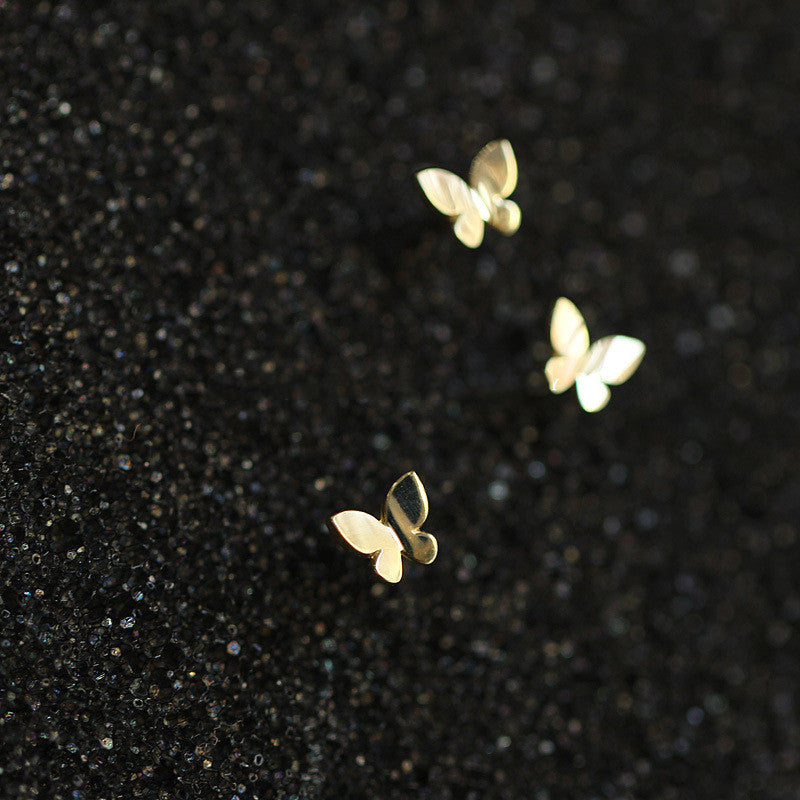 Miniature Butterfly Stud Earrings Fashion Women Female Earrings Piercing Jewelry