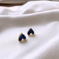 Blue Heart Stud Earrings Women Ear Accessory Jewelry Birthday Party Gift