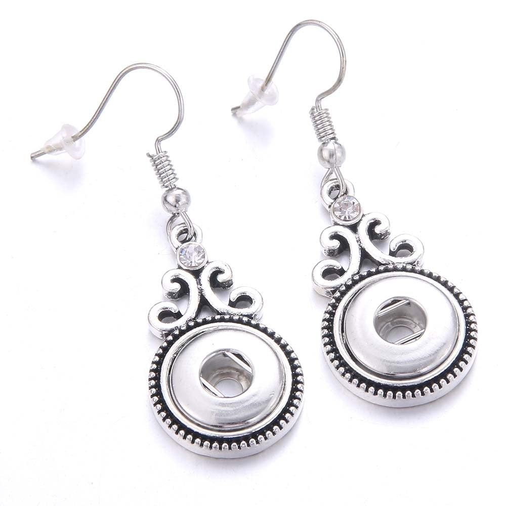 21 Styles Snap Buttons Dangle Drop Earrings for Fashion Stylish Jewelry Drop