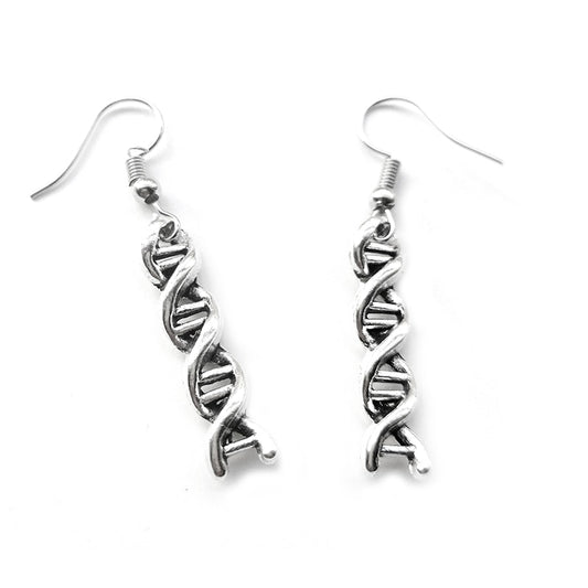 Creative Design Metal DNA Spiral Drop Earrings Women Creativity Jewelry Cute