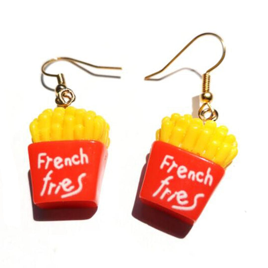 Funny Cute French Fries Drop Earrings Women Creativity Jewelry Cute Earring