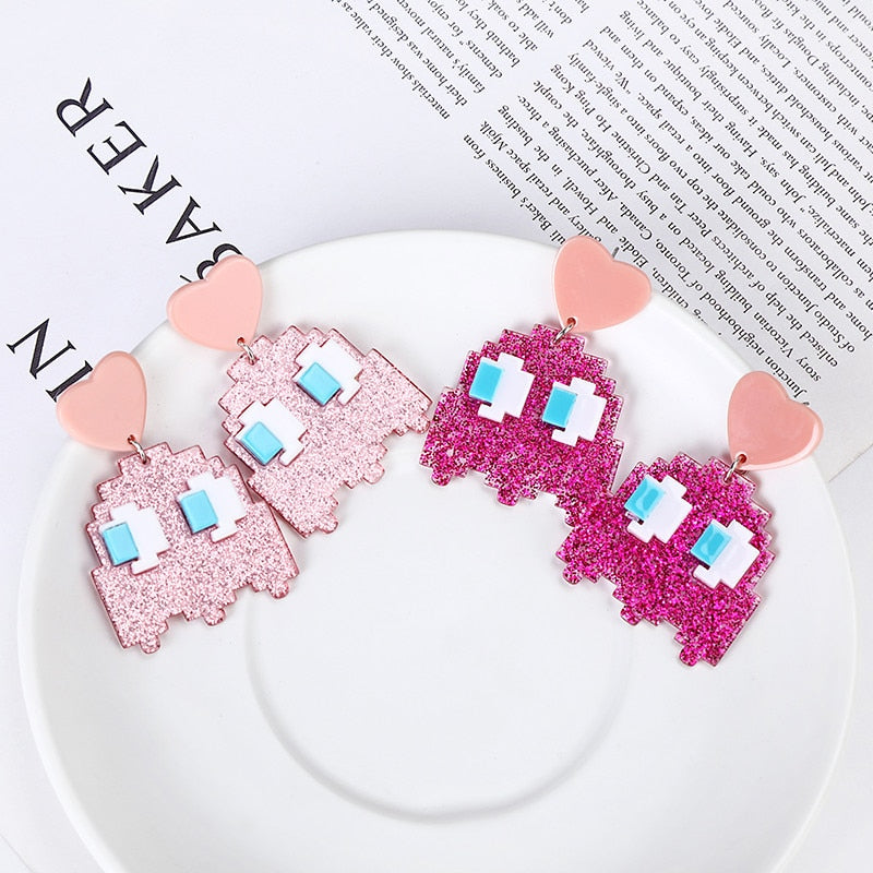 51 Styles Robot Donut Panda Lightning Drop Earrings Women Travel Fashion Cartoon