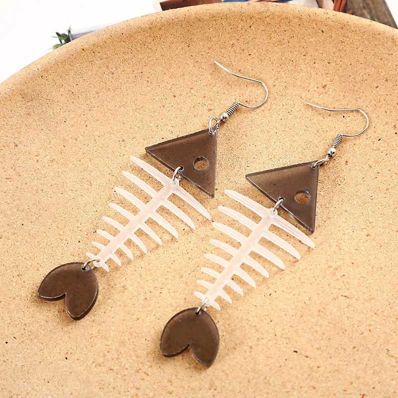 Ruler and Triangle Drop Earrings Female Travel Cartoon Earrings Creative Art