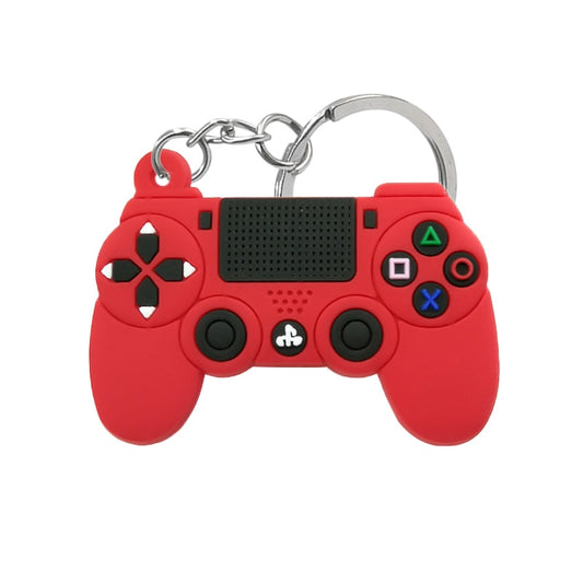 Classic Red Gamepad PVC Keyring Cute Cartoon Style Keychains Bag Car Pendant