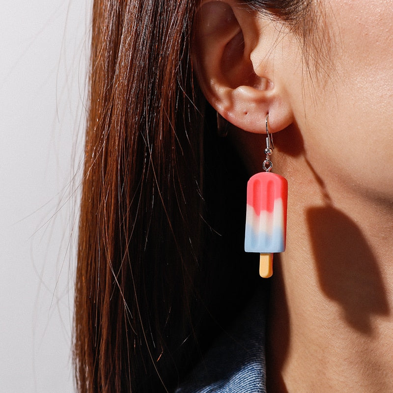 Ice Cream Popsicle Drop Earrings Women Gifts Earring Cute Girls Eardrop Jewelry