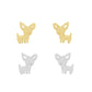 Simple And Stylish Stud Earrings For Women Cute Stainless Steel Golden Animal
