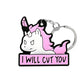 11 Styles Colorful Magic Unicorn Keychain Cute Key Holder Cartoon Keyring