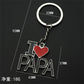 I Love Mama Papa Letters Metal Keychains Charms Mothers Fathers Day Gift Key