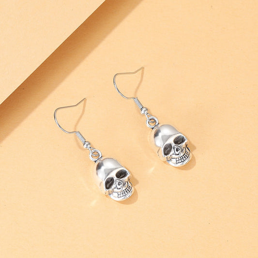 Antique Style Skull Dangle Earrings Charms Jewelry Fashion Creative Earrings For